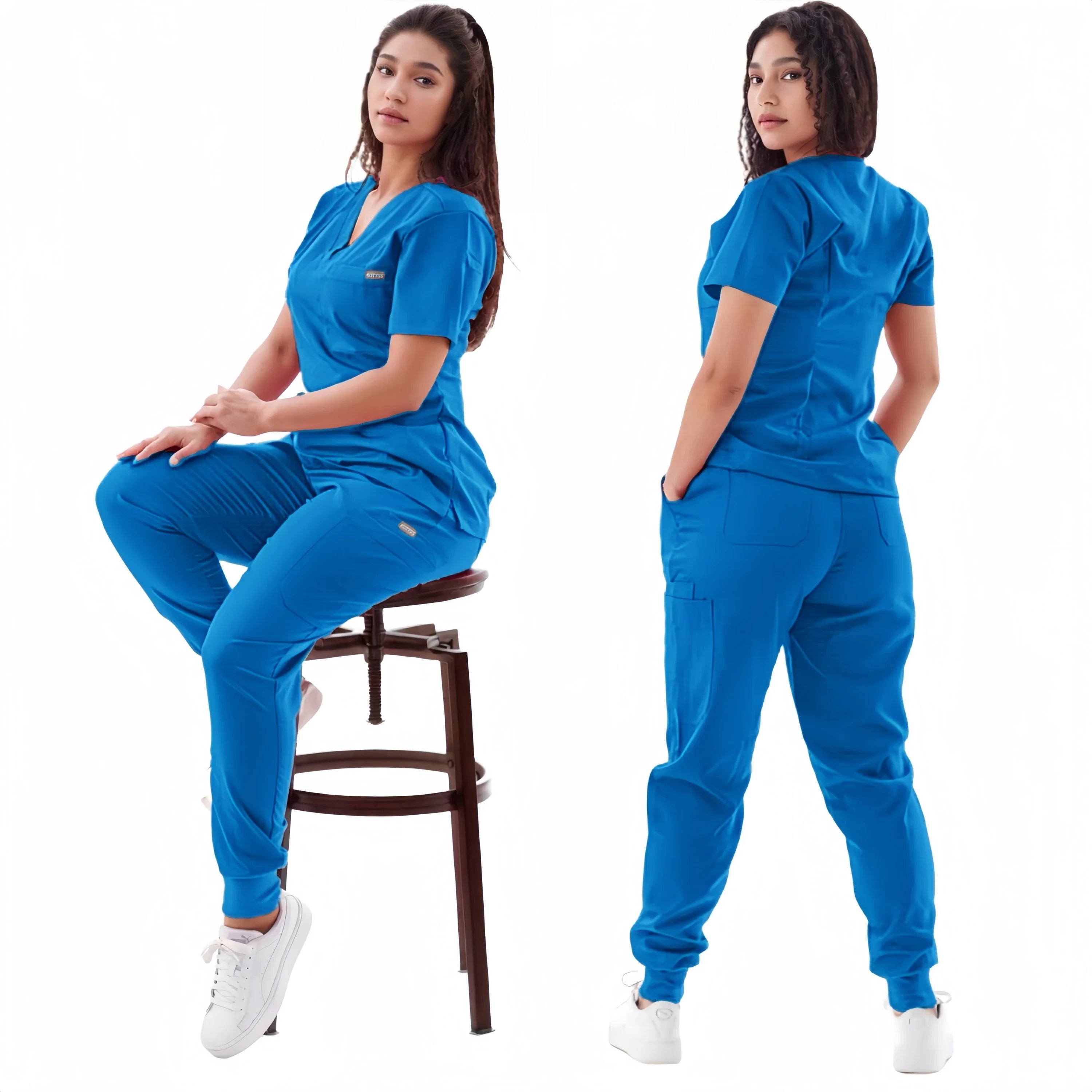 Sky Blue Scrub Set