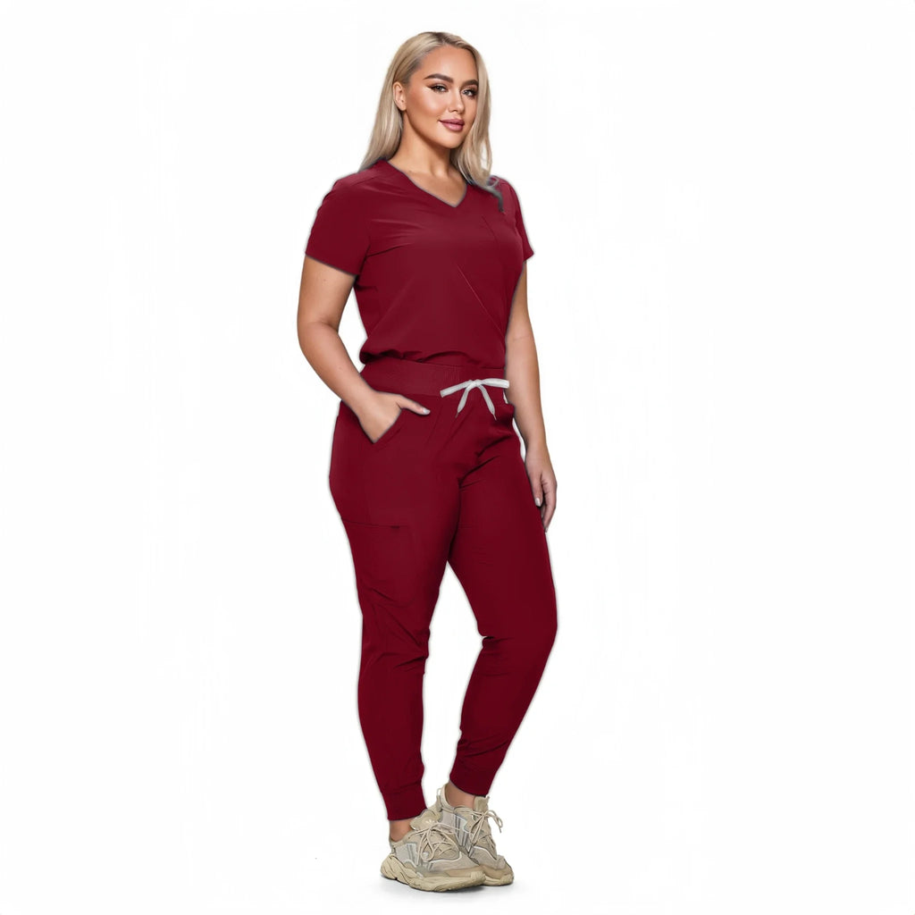 Wine Red Jogger Set