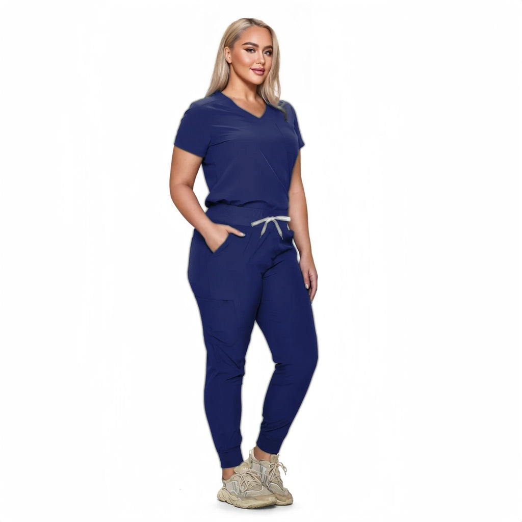 Navy Jogger Scrub Set