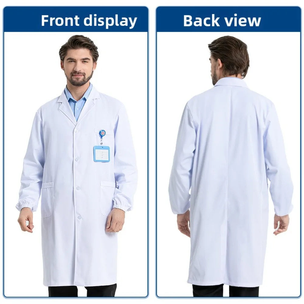 Unisex Long Sleeve Lab Coat