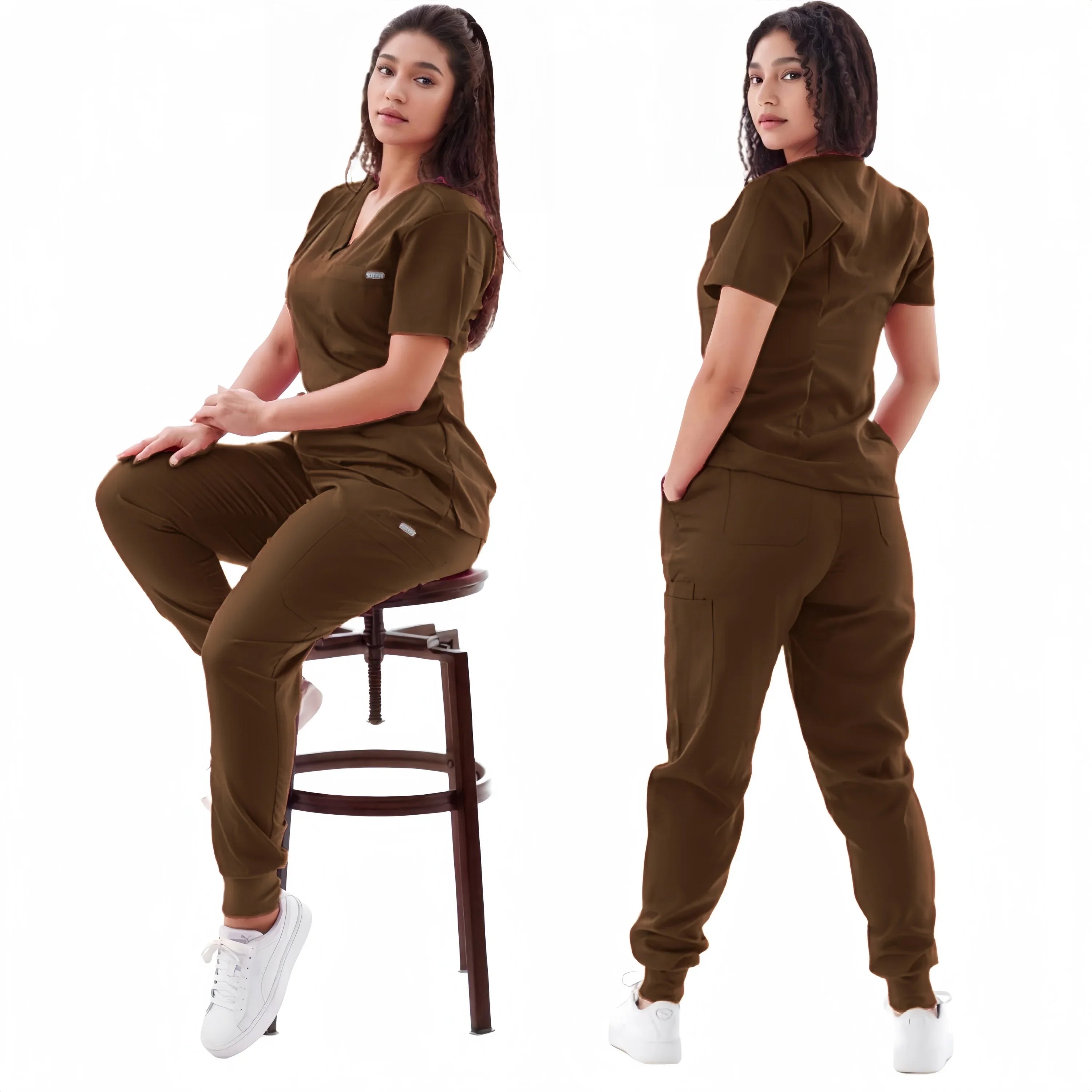 Brown Scrub Set