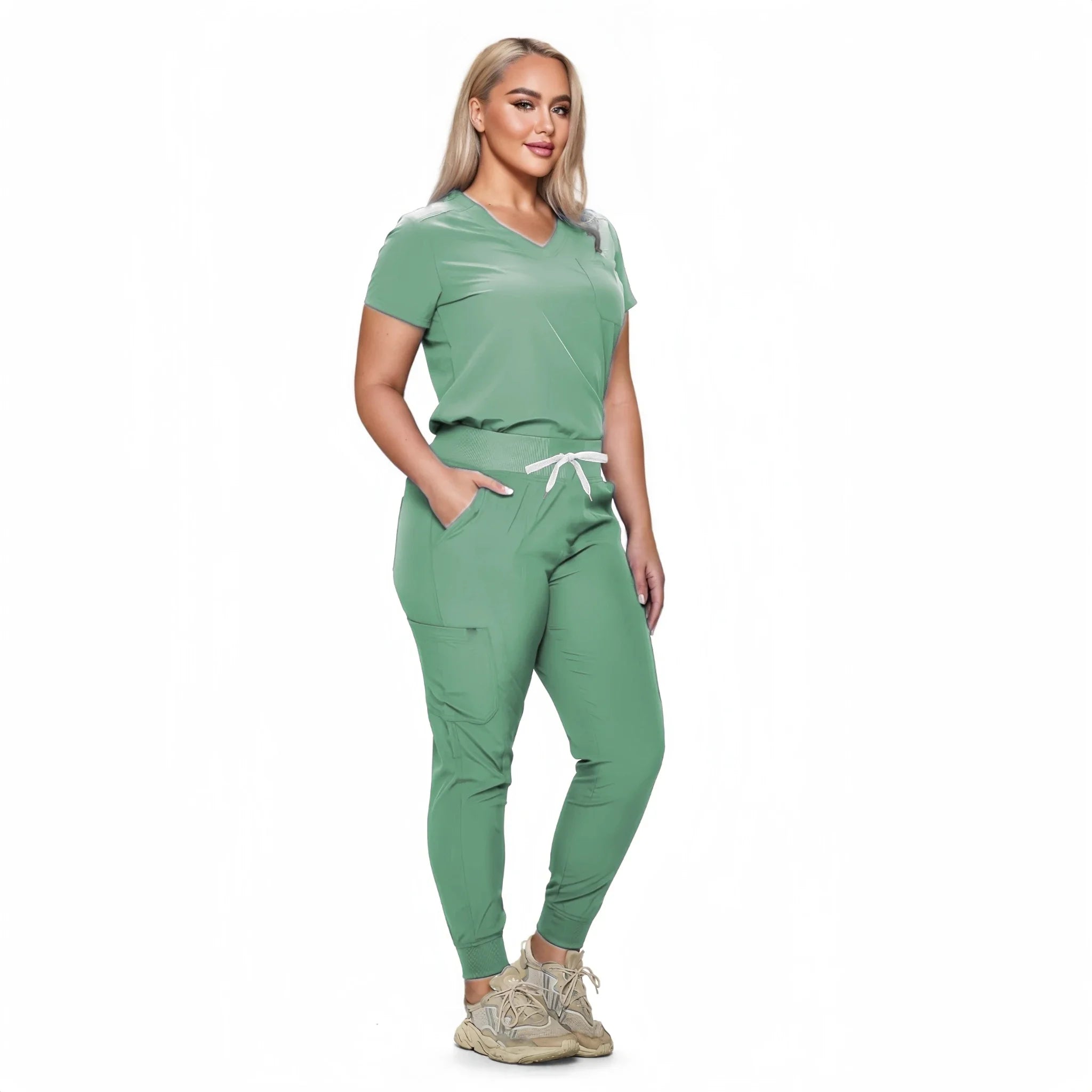 Light Green Jogger Scrub Set
