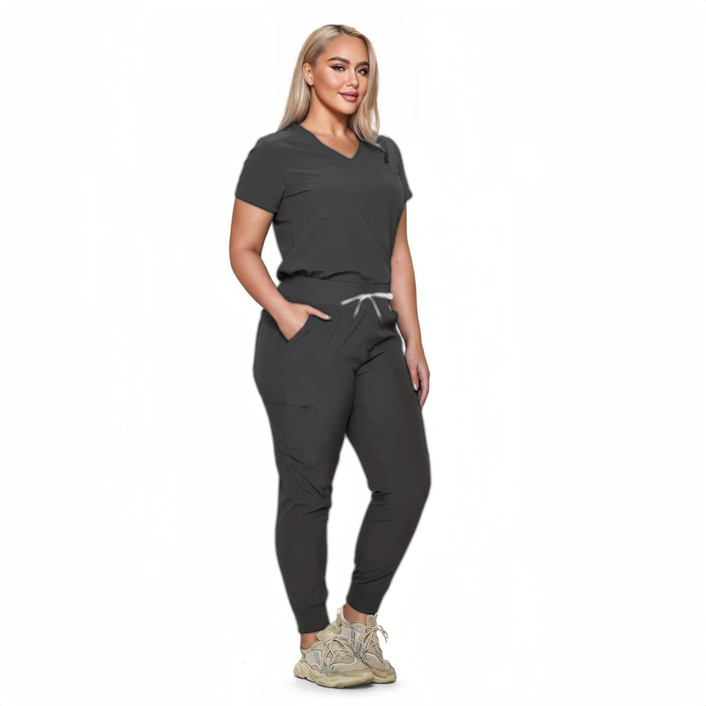 Black Jogger Scrub Set