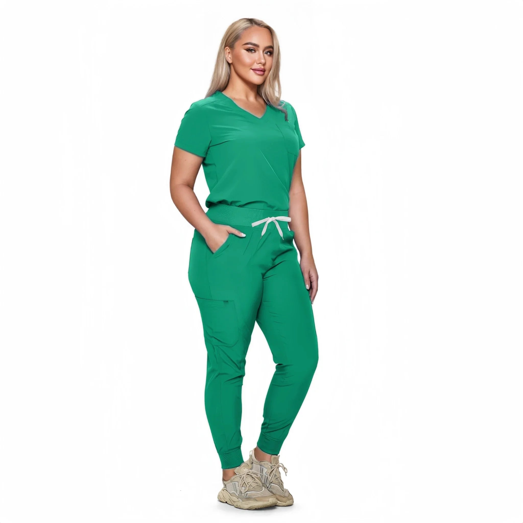 Green Jogger Scrub Set